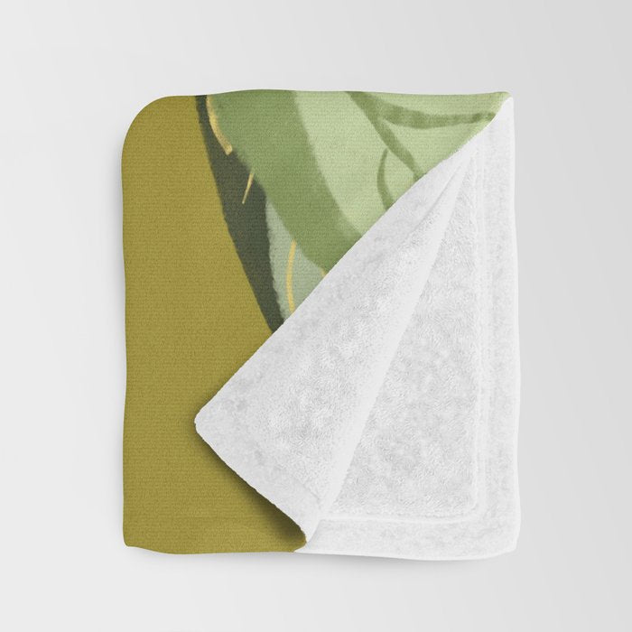 Protea, Australian native, flower, abstract, olive green, bright colors Throw Blanket Gallery Image 3