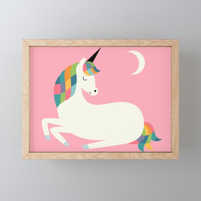Unicorn Happiness Mini Art Print Gallery Image 1