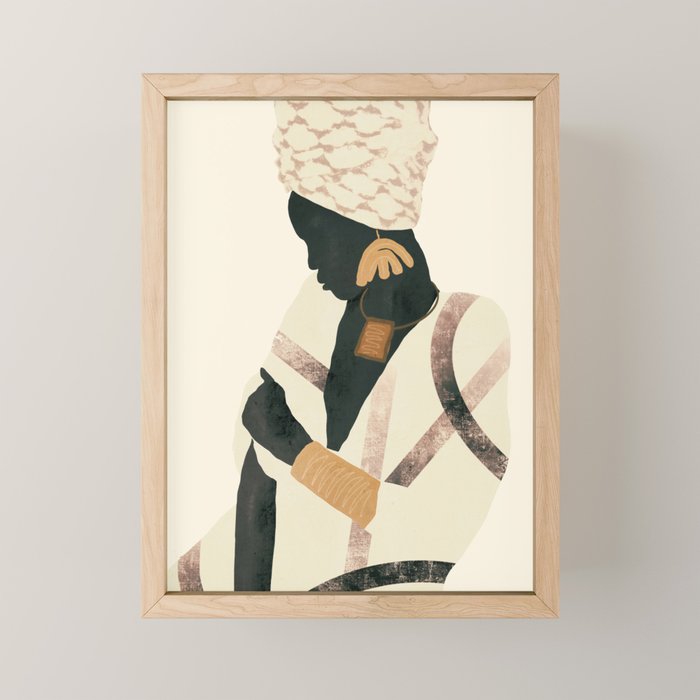 African Woman 2 Mini Art Print Gallery Image 1