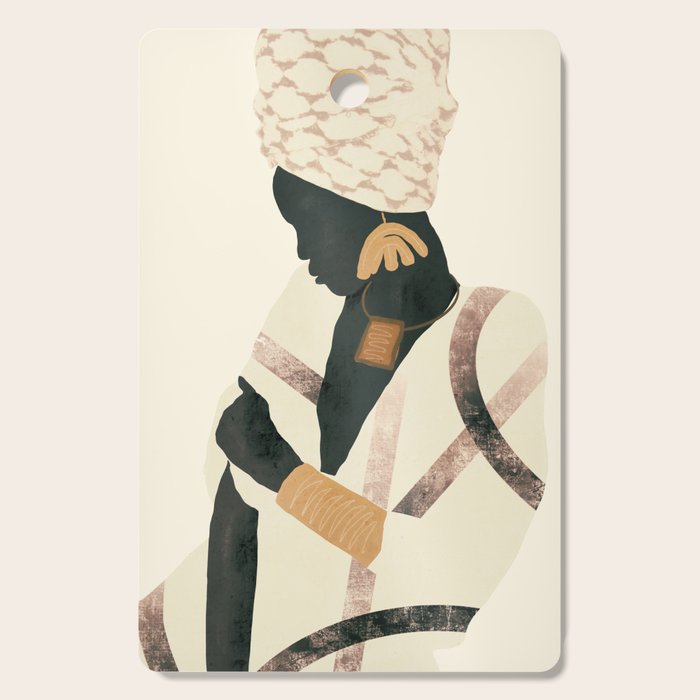 African Woman 2 Cutting Board Gallery Image 1