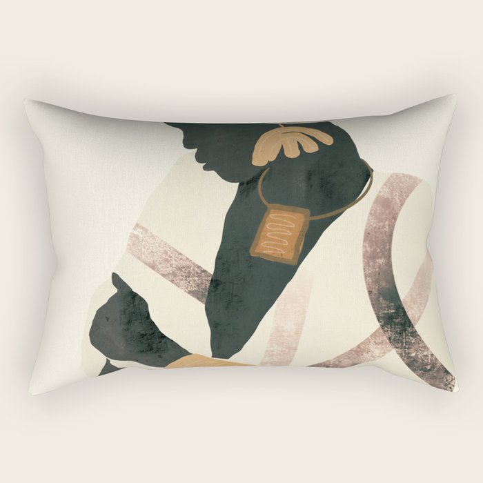 African Woman 2 Rectangular Pillow Gallery Image 1