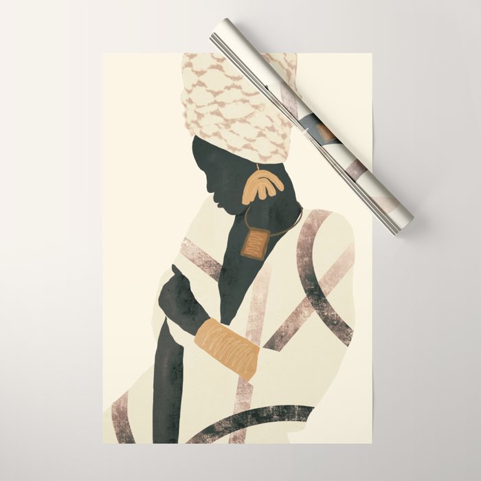 African Woman 2 Wrapping Paper Gallery Image 1