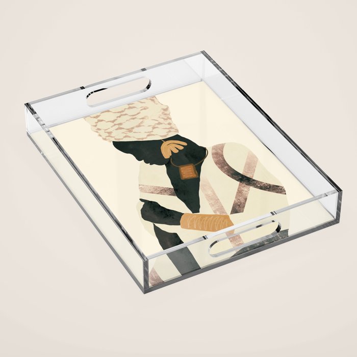African Woman 2 Acrylic Tray Gallery Image 1