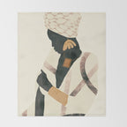 African Woman 2 Throw Blanket Gallery Image 2