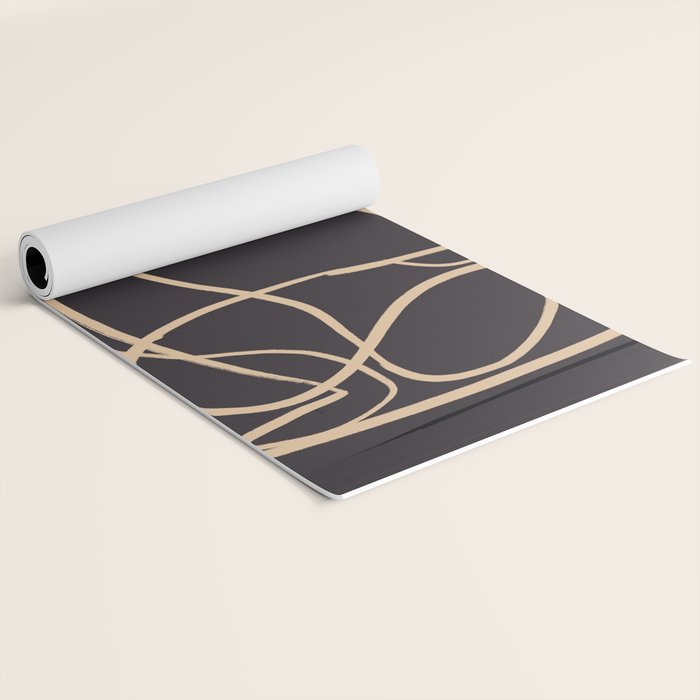 Abstract Line Art Cat 11 Yoga Mat Gallery Image 2