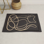 Abstract Line Art Cat 11 Rug Gallery Image 1