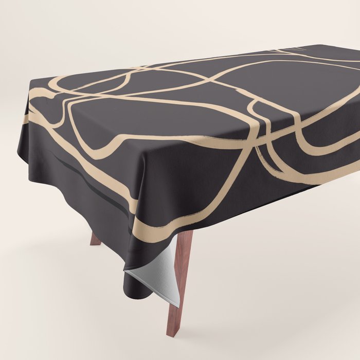 Abstract Line Art Cat 11 Tablecloth Gallery Image 1