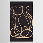 Abstract Line Art Cat 11 Tablecloth Gallery Image 2