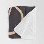 Abstract Line Art Cat 11 Throw Blanket Gallery Image 3