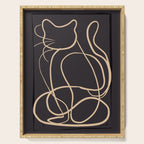 Abstract Line Art Cat 11 Serving Tray Gallery Image 1