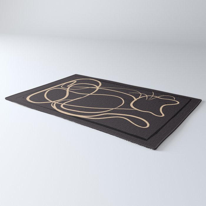 Abstract Line Art Cat 11 Rug Gallery Image 3