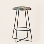 Traditional Vintage Moroccan Rug Stool Gallery Image 1