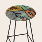 Traditional Vintage Moroccan Rug Stool Gallery Image 2