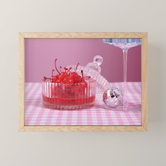 The cherries party Mini Art Print Gallery Image 1