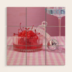 The cherries party Wood Wall Art Gallery Image 1