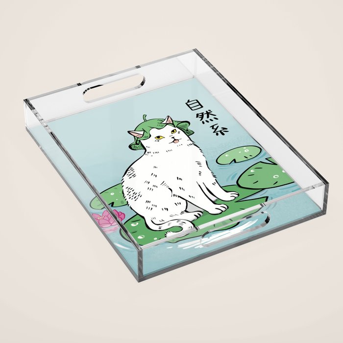 Lotus Cat Acrylic Tray Gallery Image 1