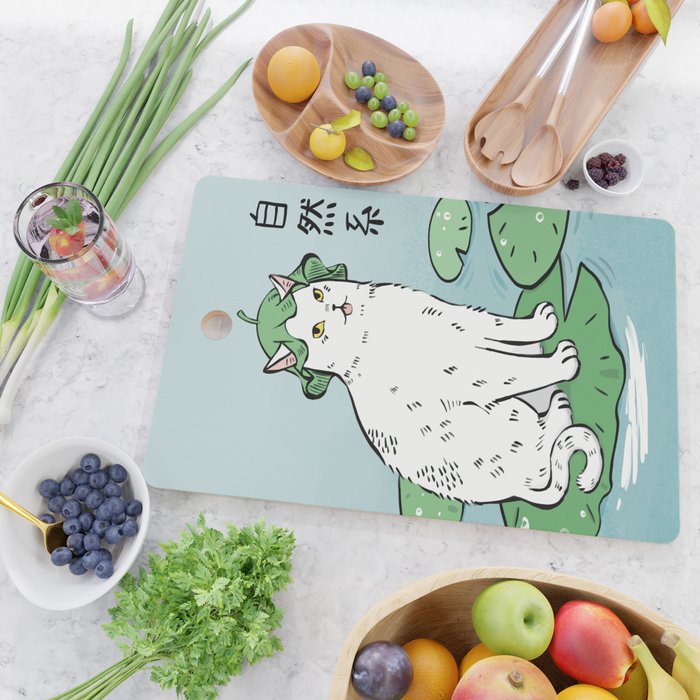 Lotus Cat Cutting Board Gallery Image 2