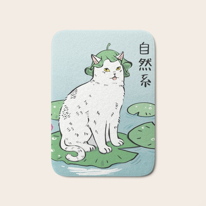 Lotus Cat Bath Mat Gallery Image 1