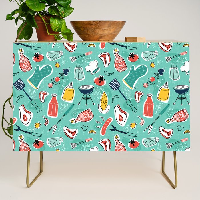 Backyard BBQ Aqua Credenza Gallery Image 1