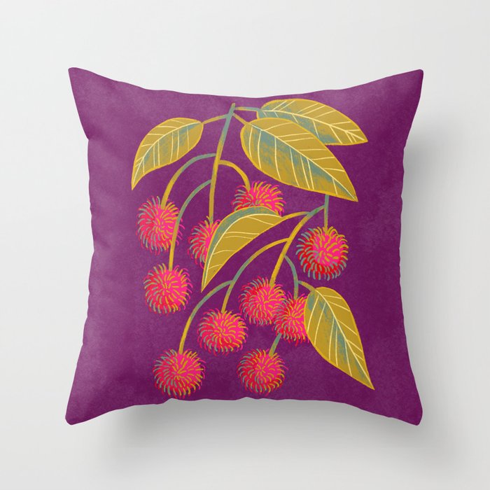 Rambutan Fruit Throw Pillow Gallery Image 6