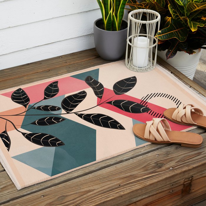 Tropical Geometry 12 Outdoor Rug Gallery Image 2