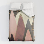 Pink and Gold Peaks Duvet Cover Gallery Image 6