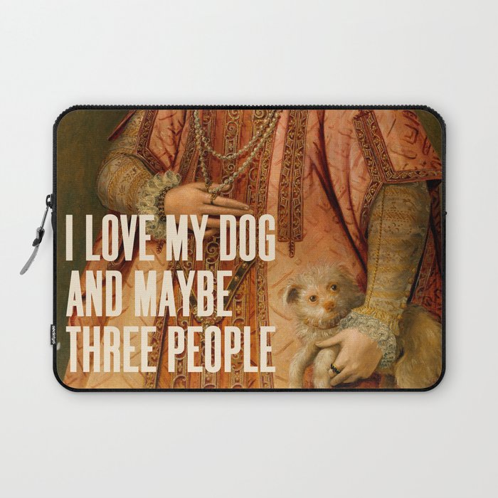 I Love My Dog Laptop Sleeve Gallery Image 1