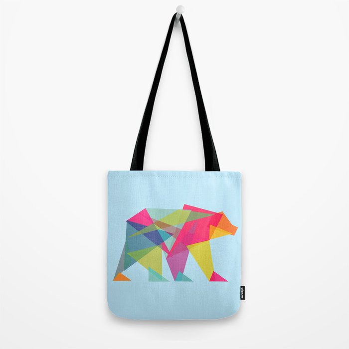 Fractal Bear - neon colorways Tote Bag Gallery Image 2