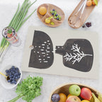 Mid Century Minimalist Black Ink Tribal Vase Abstract Vase Shapes Floral Plant Cutting Board Gallery Image 2