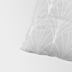 Art Deco Waterfalls // Grey & White Pillow Sham Gallery Image 4