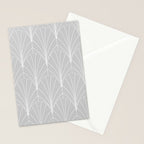 Art Deco Waterfalls // Grey & White Stationery Card Gallery Image 2