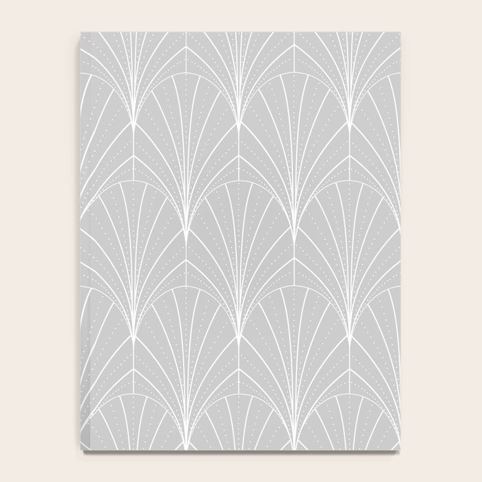 Art Deco Waterfalls // Grey & White Notebook Gallery Image 4