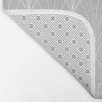 Art Deco Waterfalls // Grey & White Bath Mat Gallery Image 2