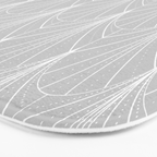 Art Deco Waterfalls // Grey & White Bath Mat Gallery Image 3