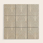 Art Deco Waterfalls // Grey & White Wood Wall Art Gallery Image 1