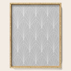 Art Deco Waterfalls // Grey & White Serving Tray Gallery Image 1