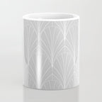 Art Deco Waterfalls // Grey & White Coffee Mug Gallery Image 4