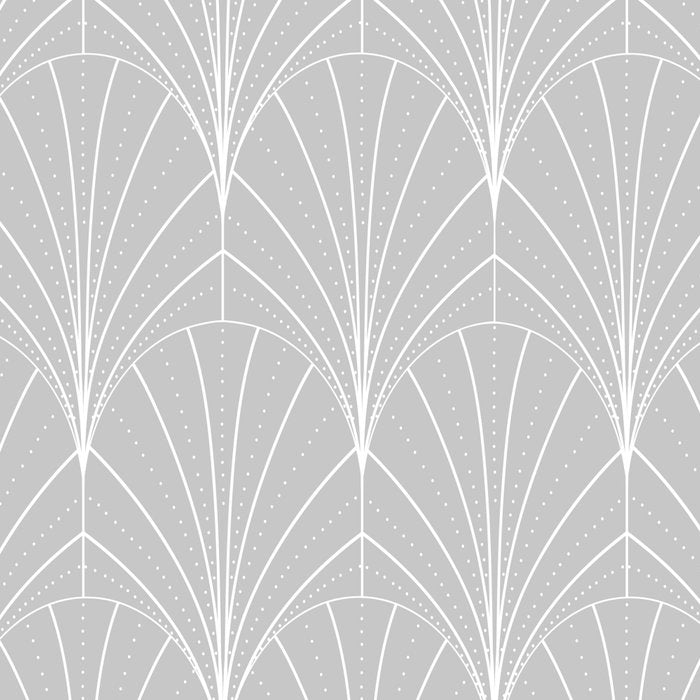 Art Deco Waterfalls // Grey & White Coffee Mug Gallery Image 2