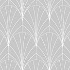 Art Deco Waterfalls // Grey & White Coffee Mug Gallery Image 2