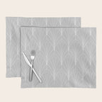 Art Deco Waterfalls // Grey & White Placemat Gallery Image 1