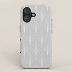 Art Deco Waterfalls // Grey & White iPhone Case Gallery Image 1