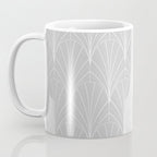 Art Deco Waterfalls // Grey & White Coffee Mug Gallery Image 3