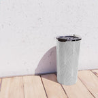 Art Deco Waterfalls // Grey & White Travel Mug Gallery Image 4