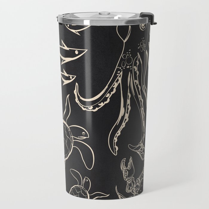 Minimal Sea Life 1 Travel Mug Gallery Image 2