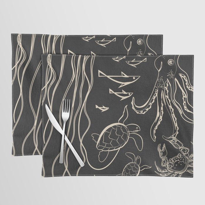 Minimal Sea Life 1 Placemat Gallery Image 1