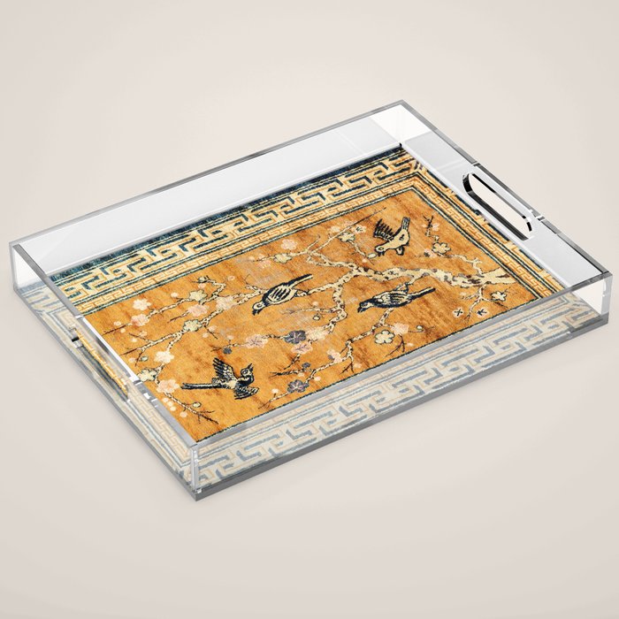 Suiyuan Province Chinese Pictorial Rug Print Acrylic Tray Gallery Image 1
