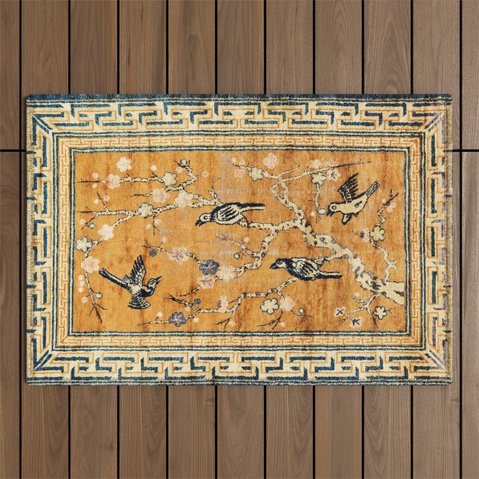 Suiyuan Province Chinese Pictorial Rug Print Outdoor Rug Gallery Image 1