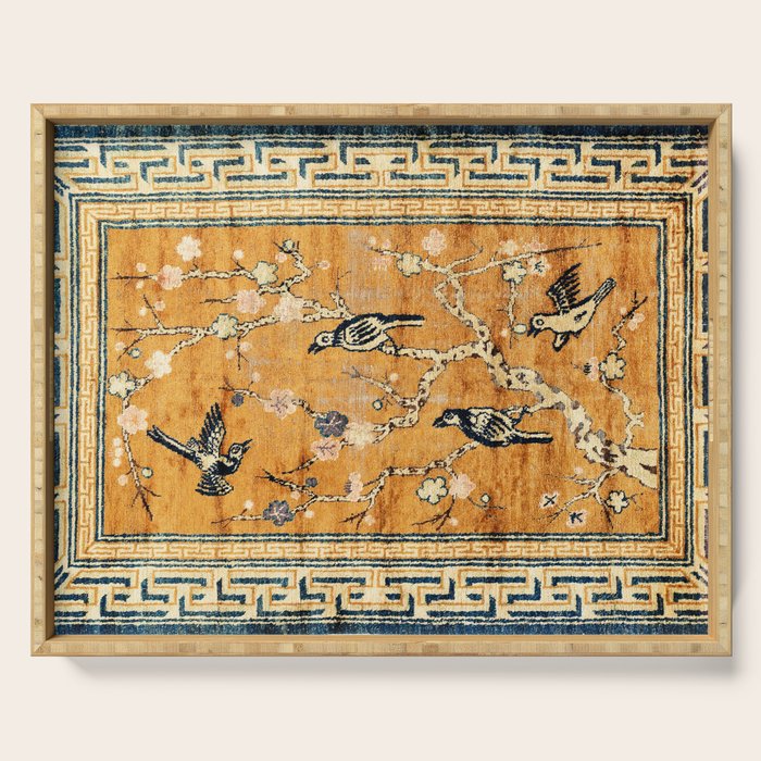 Suiyuan Province Chinese Pictorial Rug Print Serving Tray Gallery Image 1