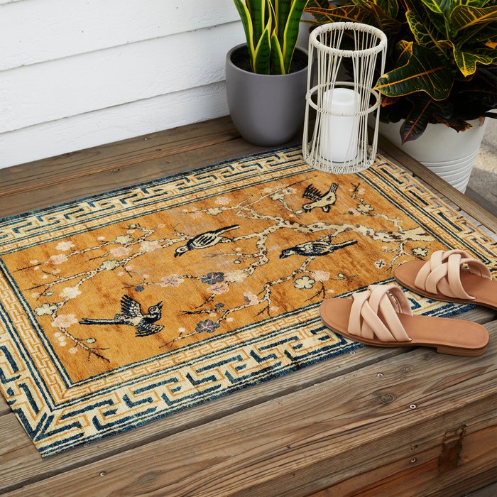 Suiyuan Province Chinese Pictorial Rug Print Outdoor Rug Gallery Image 2