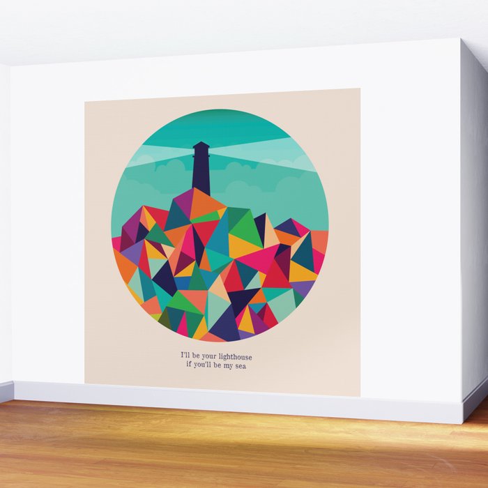 I'll be your lighthouse if you'll be my sea Wall Mural Gallery Image 2